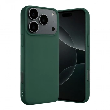 Apple İphone 17 Pro Max Nano İçi Kadife Silikon - Koyu Yeşil