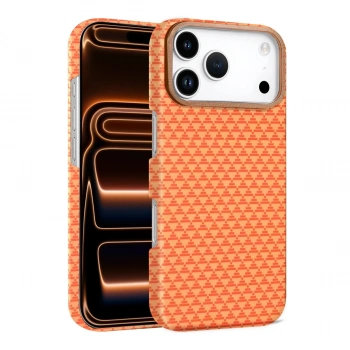 Apple İphone 17 Pro Max Vega Magsafe Kapak - Parlak Turuncu