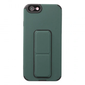 Apple İphone 6 Kılıf Mega Standlı Silikon - Yeşil