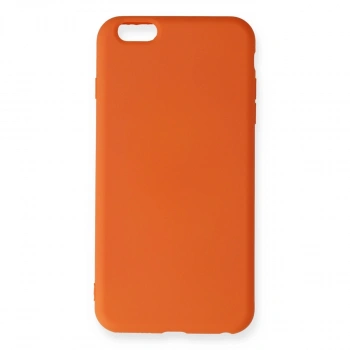 Apple İphone 6 Plus Kılıf Nano İçi Kadife Silikon - Turuncu