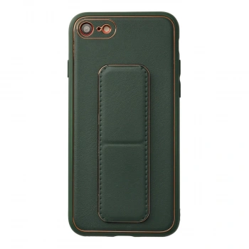 Apple İphone 7 Kılıf Coco Deri Standlı Kapak - Yeşil