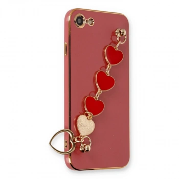 Apple İphone 7 Kılıf Esila Silikon - Kırmızı