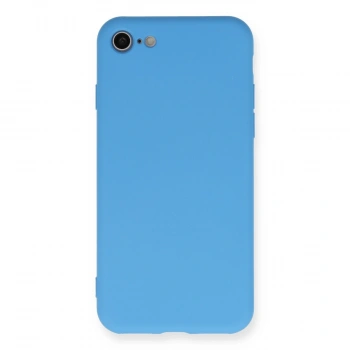 Apple İphone 7 Kılıf Nano İçi Kadife Silikon - Mavi