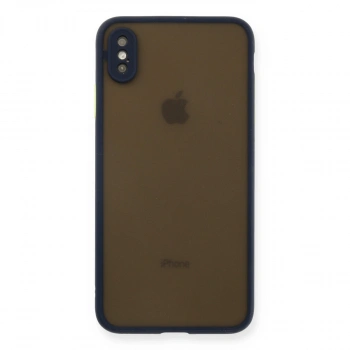 Apple İphone Xs Max Kılıf Montreal Silikon Kapak - Lacivert