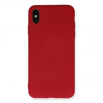 Apple İphone Xs Max Kılıf Nano İçi Kadife Silikon - Kırmızı