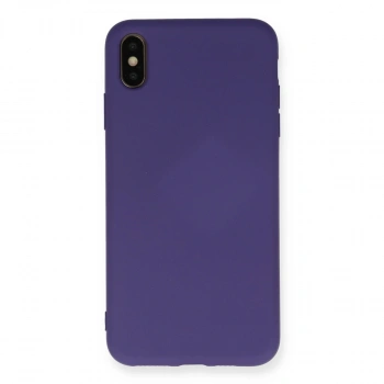 Apple İphone Xs Max Kılıf Nano İçi Kadife Silikon - Mor