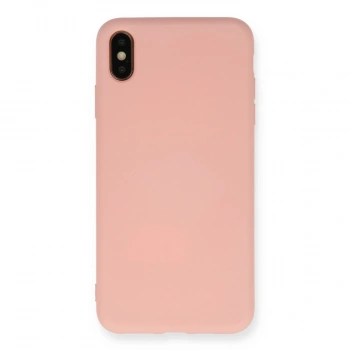 Apple İphone Xs Max Kılıf Nano İçi Kadife Silikon - Pudra