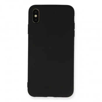 Apple İphone Xs Max Kılıf Nano İçi Kadife Silikon - Siyah