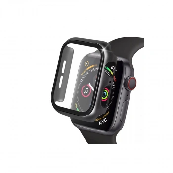 Apple Watch 38mm Camlı Kasa Ekran Koruyucu - Siyah