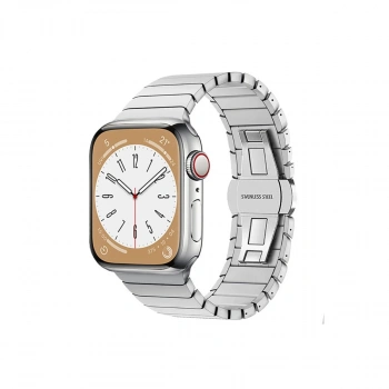 Apple Watch 38mm Kr413 Fine Steel Kordon - Gümüş