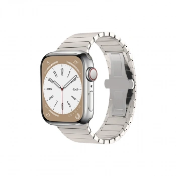 Apple Watch 38mm Kr413 Fine Steel Kordon - Yıldız Işığı