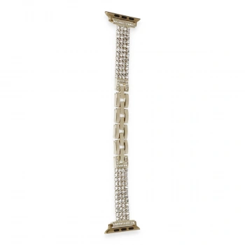 Apple Watch 38mm Live Taşlı Kordon - Gold