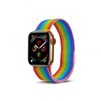 Apple Watch 38mm Metal Mıknatıslı Kordon (saat Değildir) - Gökkuşağı