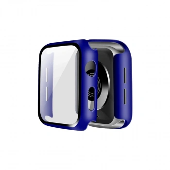 Apple Watch 41mm Camlı Kasa Ekran Koruyucu - Lacivert