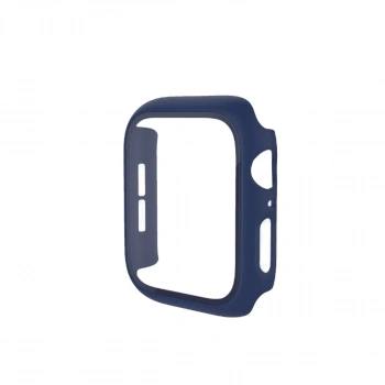 Apple Watch 41mm Camlı Kasa Ekran Koruyucu - Mavi