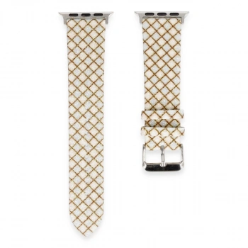 Apple Watch 42mm Karo Motif Kordon - Mavi