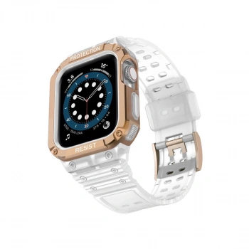 Apple Watch 42mm Kr401 Silikon Kordon (saat Değildir) - Beyaz-rose