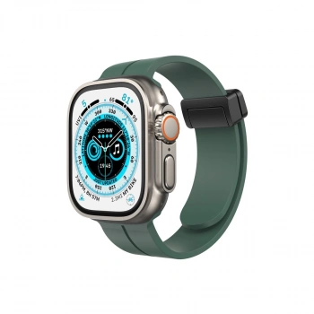 Apple Watch 42mm Kr412 Elegance Stylısh Kordon - Koyu Yeşil
