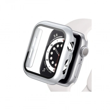Apple Watch Ultra 49mm Camlı Kasa Ekran Koruyucu - Gümüş
