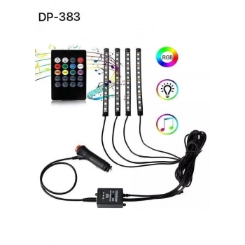 Araç İçi Ayak Altı Ses Duyarlı Şerit Led 4lü Set