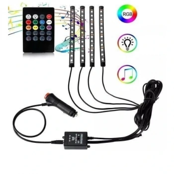 Araç İçi Ayak Altı Sese Duyarlı Şerit Led 4lü Set