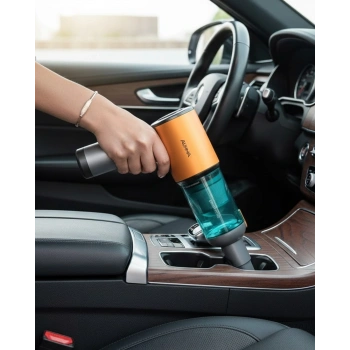 Araç İçi Mini El Süpürgesi Şarjlı Güçlü Vakum