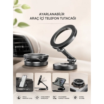 Araç İçi Telefon Tutacağı Manyetik Tasarım Ayarlanabilir
