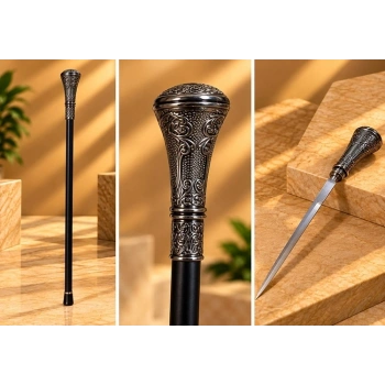 Asa Başlıklı Kılıçlı Baston Alk2561