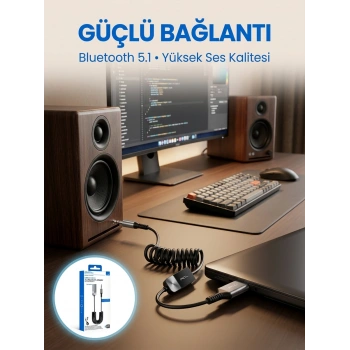 Aux Girişli Cihazlar İçin Kablosuz Bluetooth Adaptörü