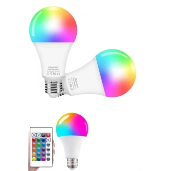 Ayarlanabilir Parlaklık Rgb Led Ampul Beyaz Lamba Ve Renkli Ampul