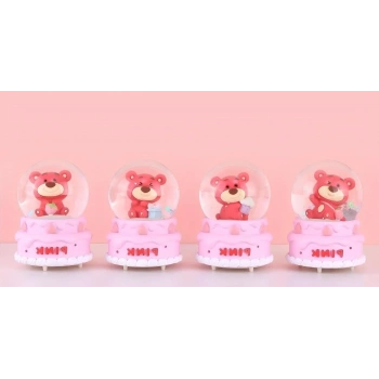 Ayıcıklı Işıklı Kar Küresi 7 Cm