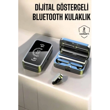 Aynalı Bluetooth Kulaklık Telefon Standlı Dijital Göstergeli
