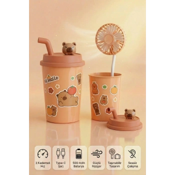 Bardak Model Mini Ayıcıklı Fan