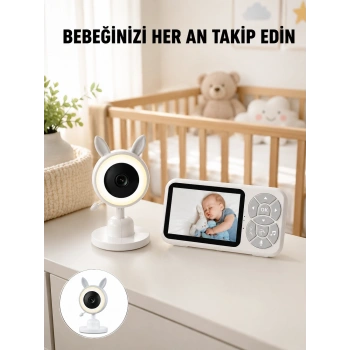 Bebek Kamerası Karşılıklı Konuşma Rgb Işık Gece Görüşü Ve Sıcaklık Alarmı Yeni Nesil