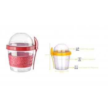 Bebek Mama Saklama Kabı 500 ml Sızdırmaz Kapaklı Gıda Saklama Kabı (599)