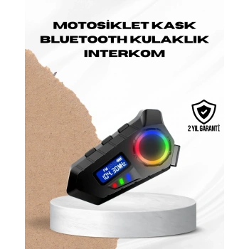 Bluetooth 5.4  İnterkom Ip65 Toz Ve Su Geçirmez Led Göstergeli