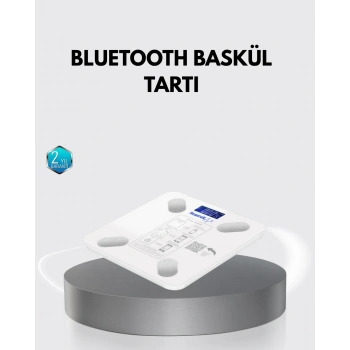 Bluetooth Akıllı Tartı – 8 Fonksiyonlu Dijital Baskül, 180 Kg Kapasiteli