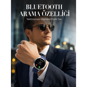 Bluetooth Arama Destekli Uzun Pil Ömürlü Akıllı Saat 3 Kordonlu