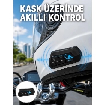 Bluetooth Kask Kulaklığı Intercom 5.0 Bluetooth Android Ve İos Uyumlu Yeni Nesil