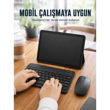 Bluetooth Klavyeli Android Tablet Seti Sım Kart Destekli Kablosuz Mouse Ve Mobil Çalışma Deneyimi