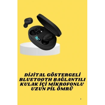 Bluetooth Kulaklık Dijital Göstergeli Yüksek Ses Kaliteli Uzun Pil Ömrü