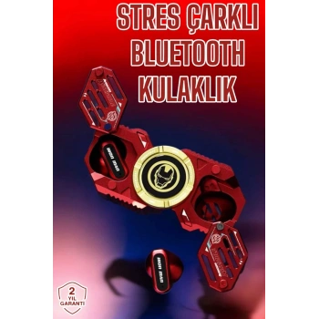 Bluetooth Kulaklık Stres Çarklı Döndürülebilir Uzun Şarj Süreli  Kulaklığı