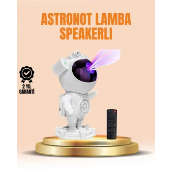 Bluetooth Ve Dahili Ses Özellikli Astronot Projeksiyon Lambası