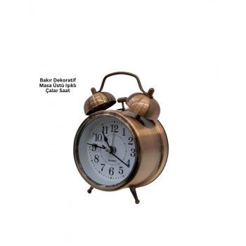 Bronz Metal Masa Saati
