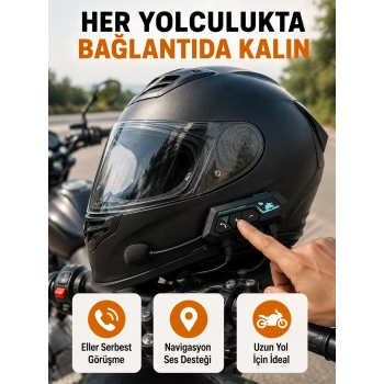 Bt22 Kask Bluetooth Kulaklık 5.0 – Suya Dayanıklı, Gürültü Önleyici, Uzun Pil Ömürlü Yeni Nesil