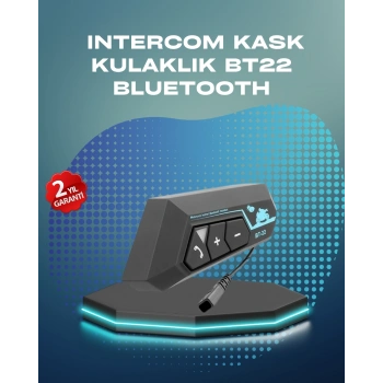 Bt22 Kask Bluetooth Kulaklık Su Geçirmez Motosiklet İletişim Sistemi