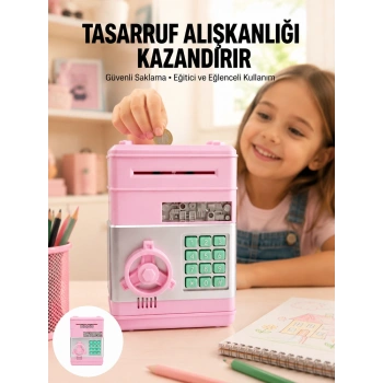 Büyük Hazneli Şifreli Para Tasarruf Kumbarası