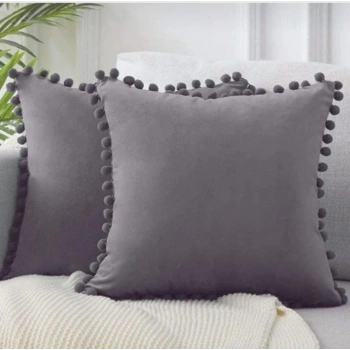 2li ponponlu kırlent kılıf seti 40 x 40