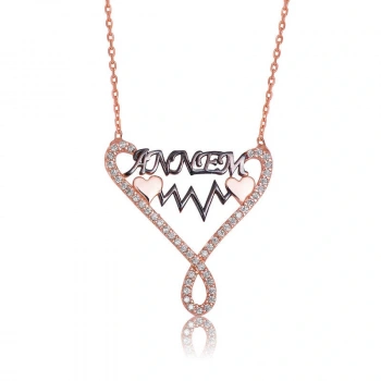 Byhodi 925 Ayar Gümüş Annem Yazılı Sonsuzluk Kolye PT2610202 (599599)