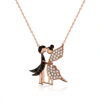 Byhodi 925 Ayar Gümüş Aşık Kelebekler Kadın Gümüş Kolye PT2610669 (599599)